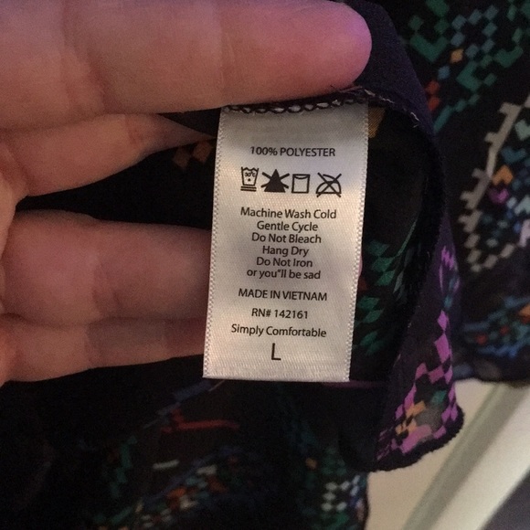 Colorful Feather LulaRoe Shirley - Picture 4 of 5